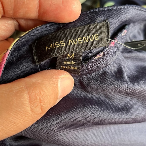 Miss Avenue Navy blue floral Maxi Dress Surplice Split Sleeveless Strappy Sundre - Picture 7 of 11